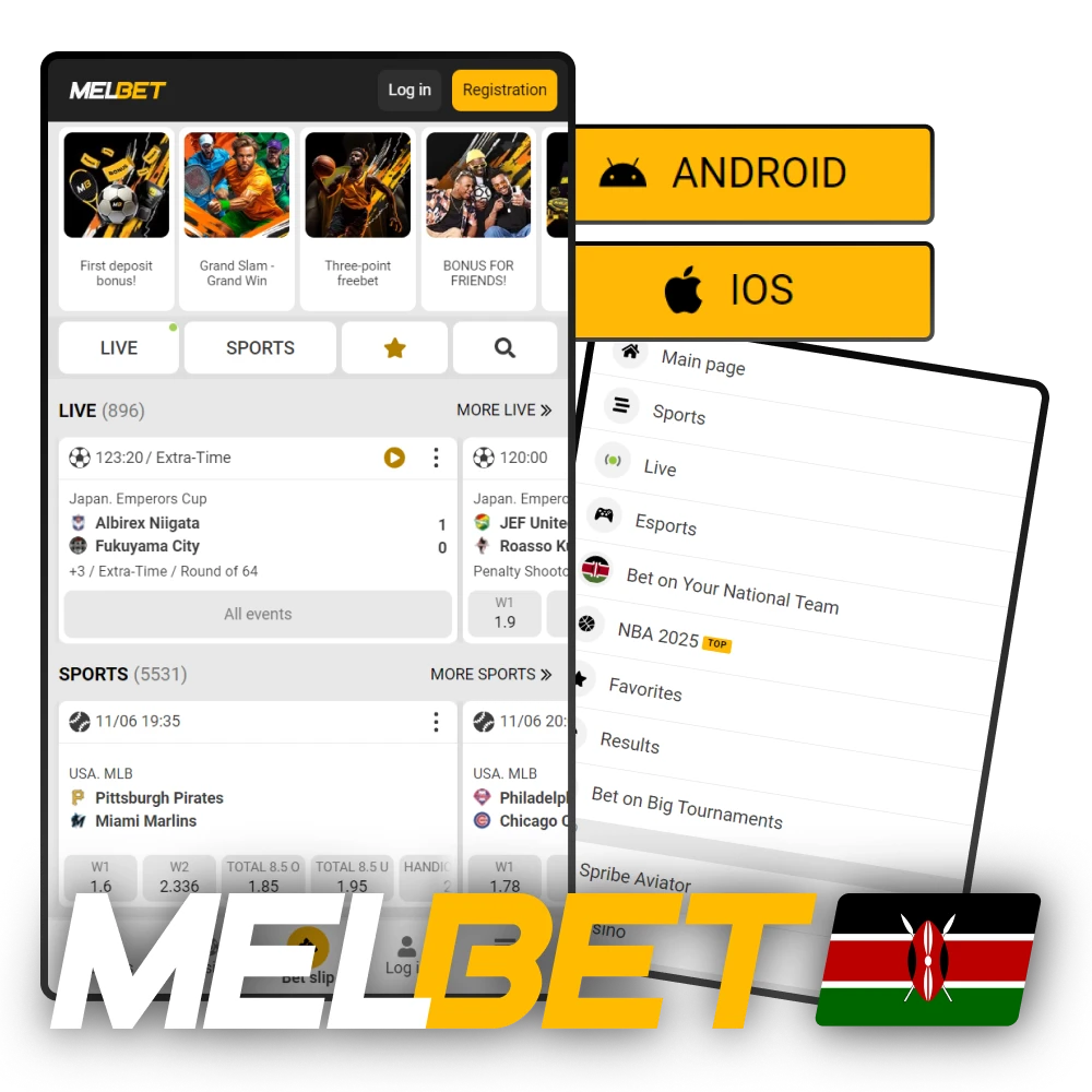 Download the official Melbet app for Android and iOS.