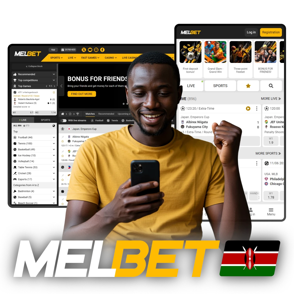 Play casino and place sports bets with Melbet Kenya.