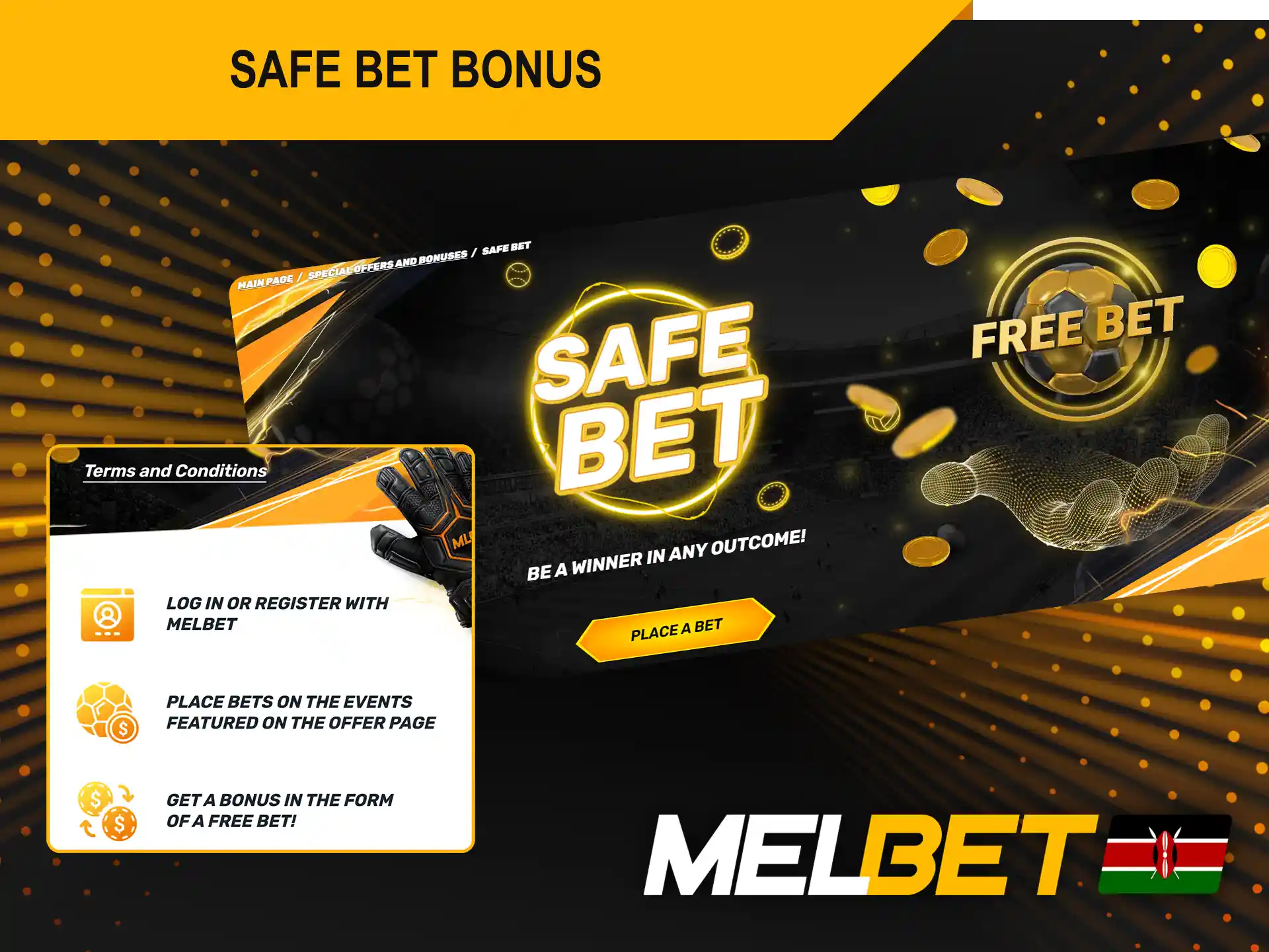 Safe Bet bonus is insurance-style Melbet bonus is perfect for those betting on correct score events.