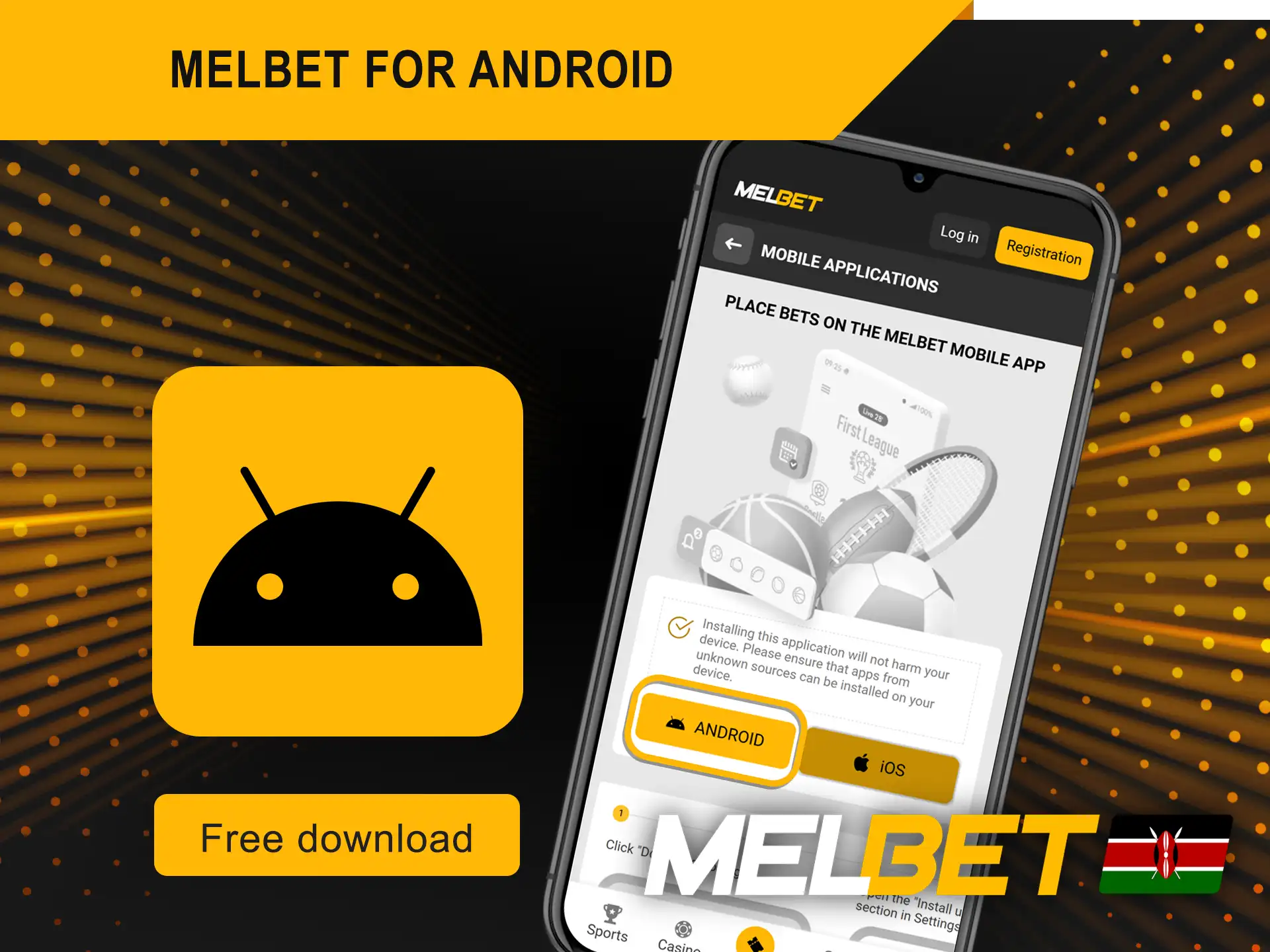 Free download the Melbet Kenya mobile application for Android from the official website.