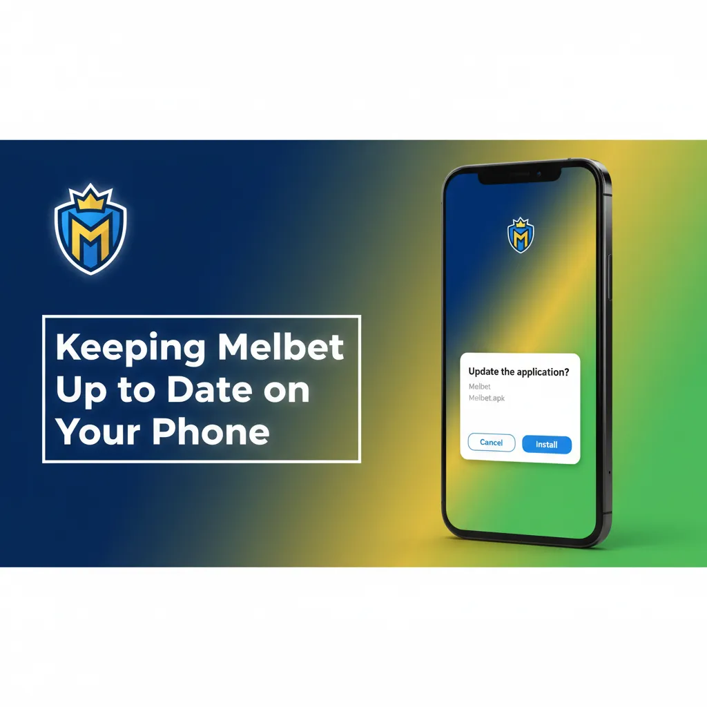 Phone showing Melbet PWA auto-updating; latest version loads in background to save data and keep performance high.