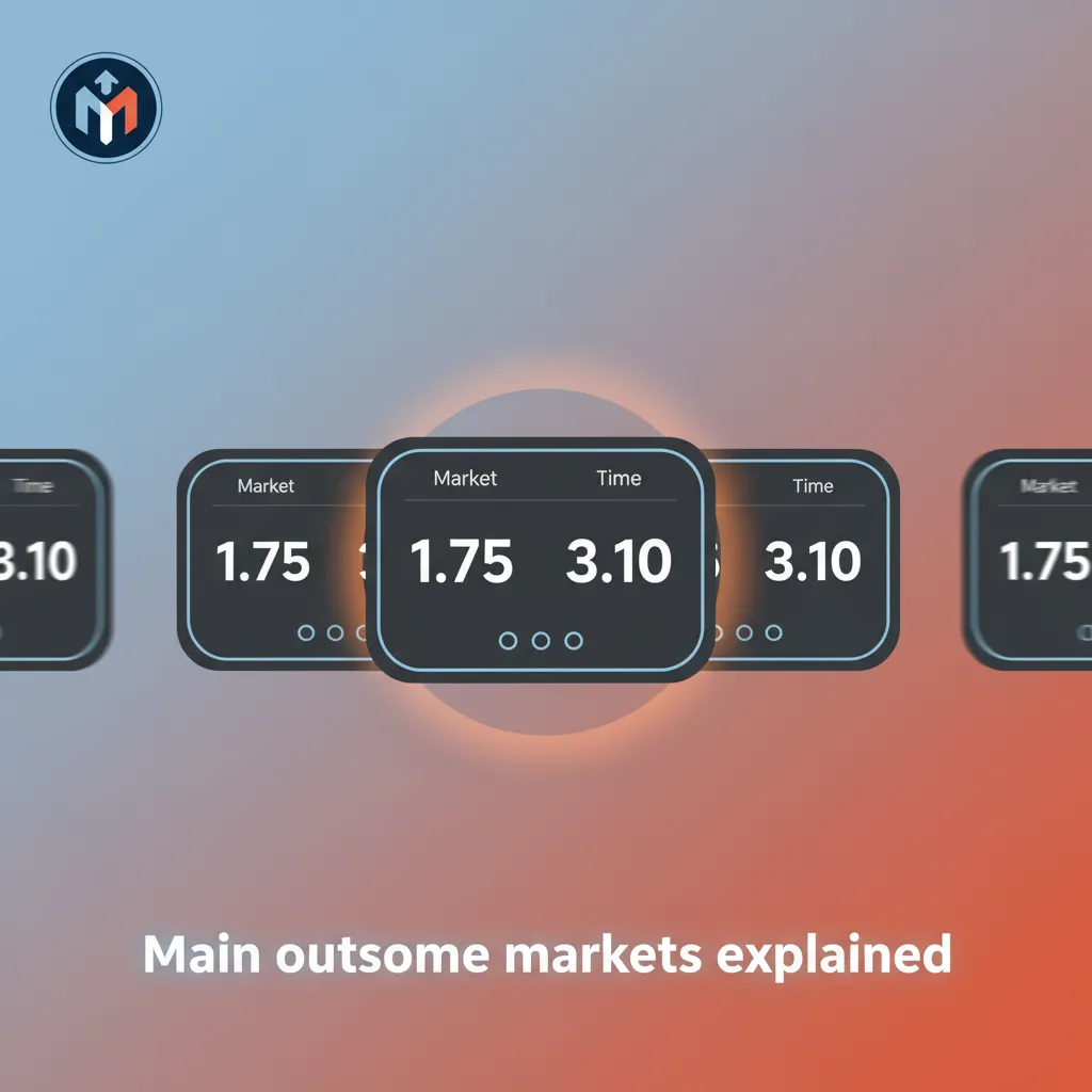 Guide to main outcome betting markets and settlement: 1X2, Over/Under, BTTS, Double Chance, DNB, Asian Handicap on Melbet.