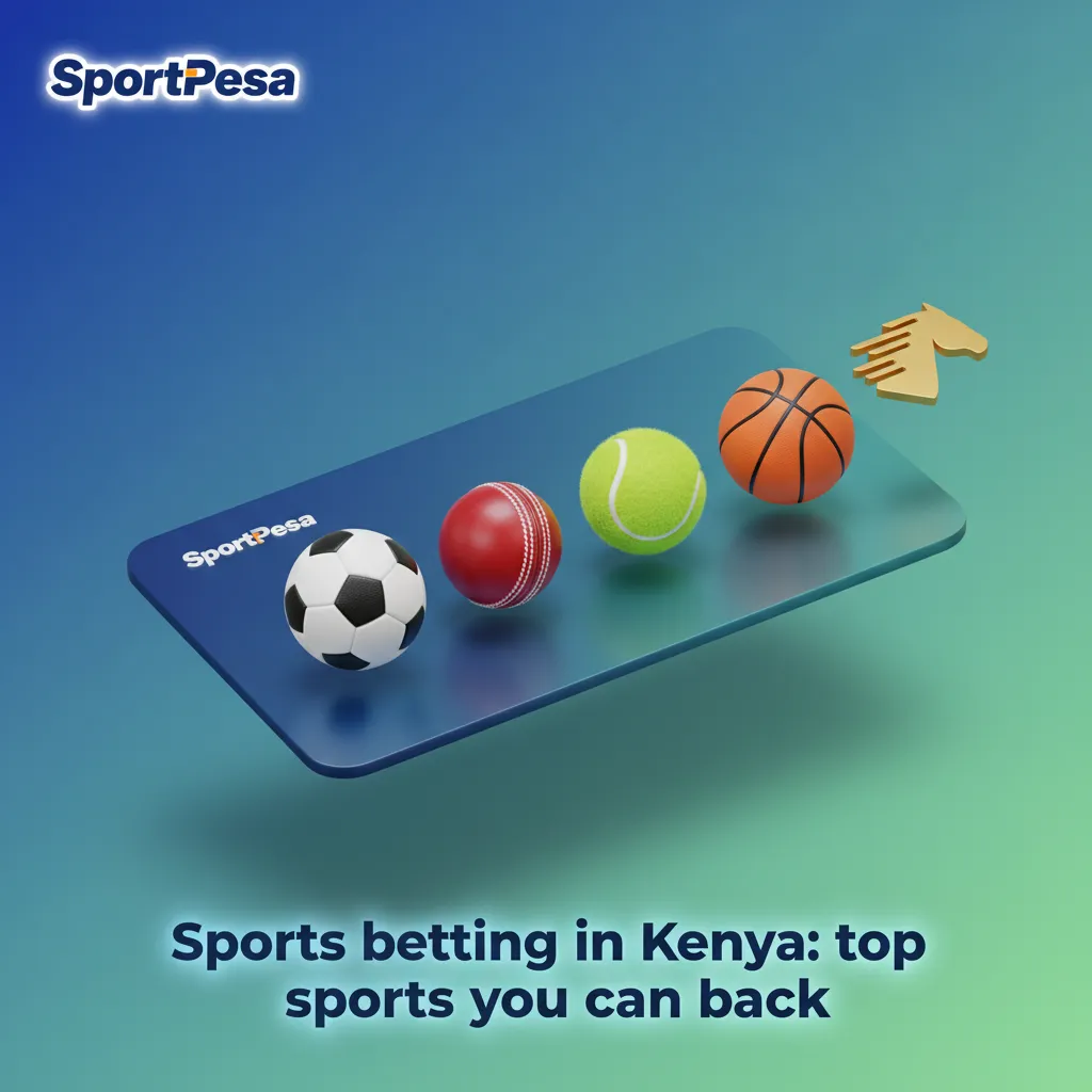 Kenyan sports betting: icons for football, basketball, tennis, rugby, cricket, volleyball, boxing, MMA, handball, esports.