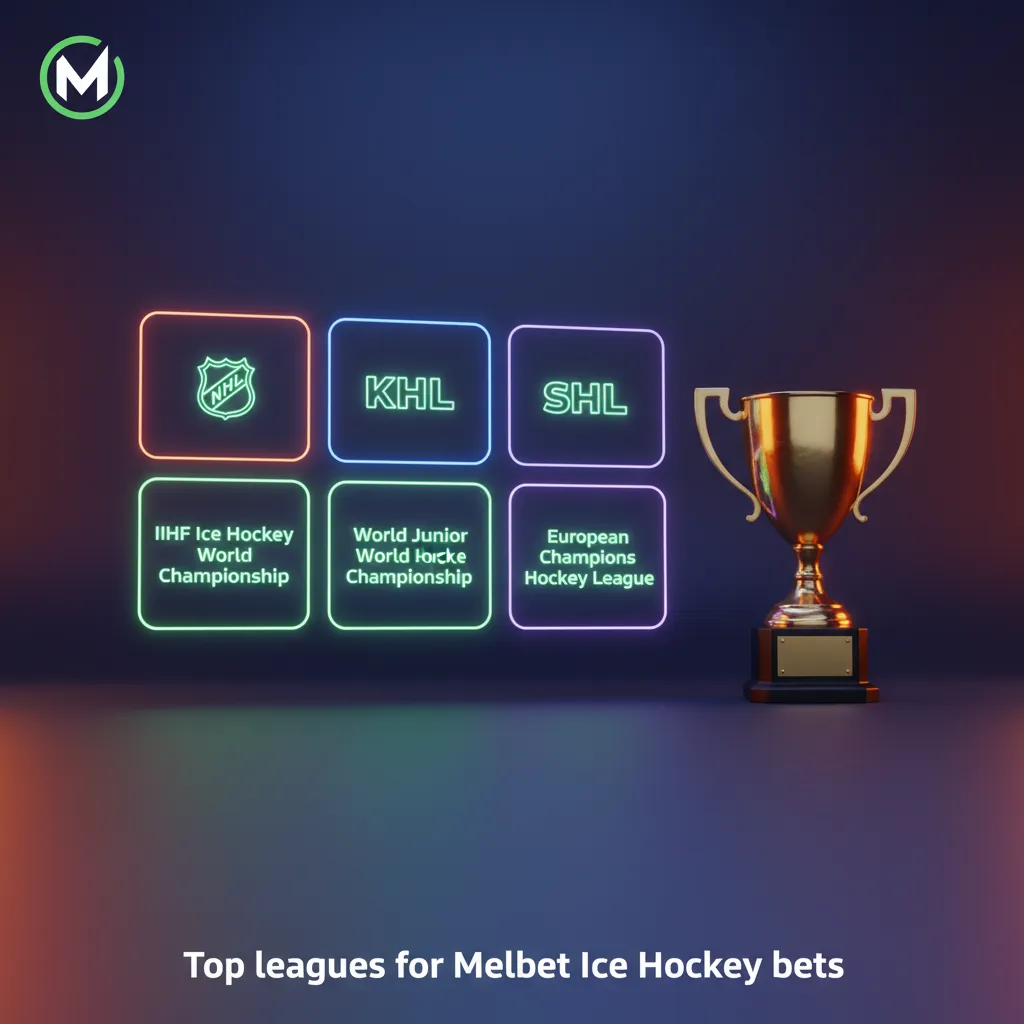 Melbet ice hockey leagues: NHL, KHL, SHL, Liiga, DEL, Swiss NL, IIHF Worlds & Olympic hockey; odds, fixtures, alerts.