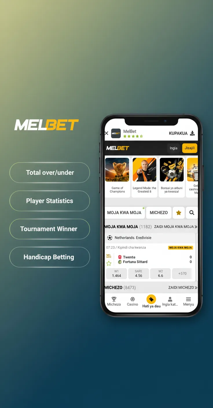 Melbet app screen showing bet slip with bet types: Single, Accumulator, System, Handicap, Over/Under, switch before confirm