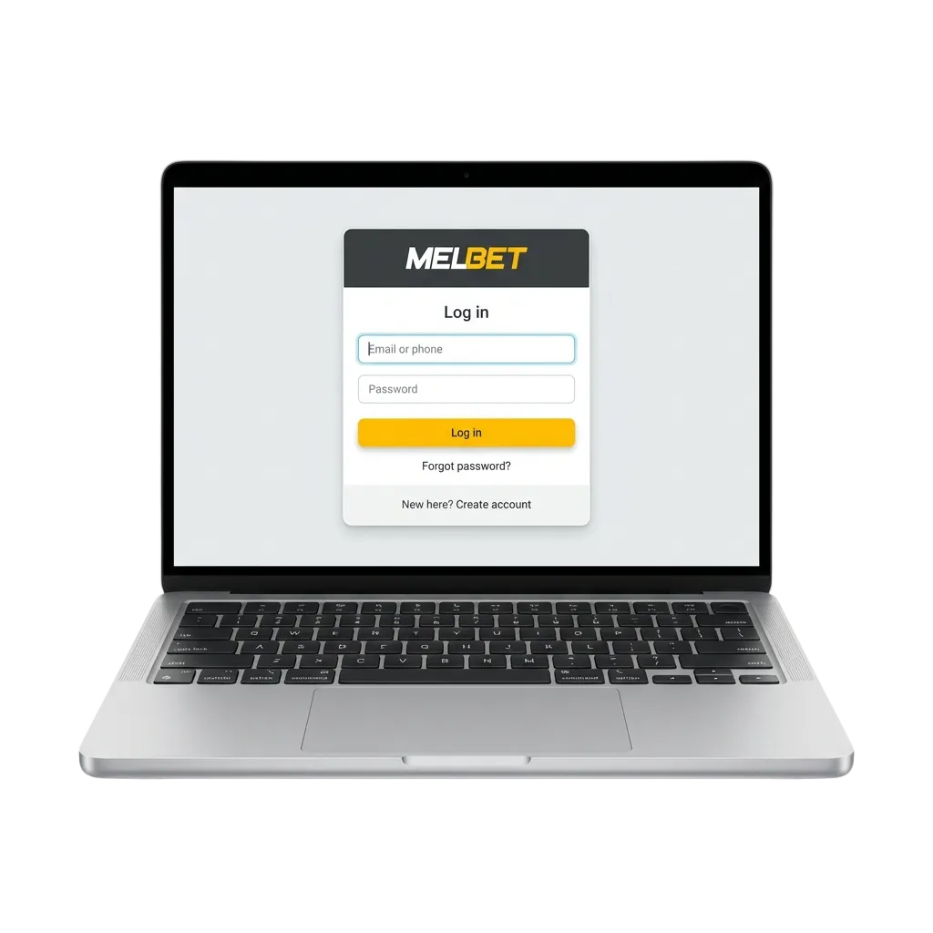 User logging into Melbet account on mobile device with secure authentication to access betting and casino features