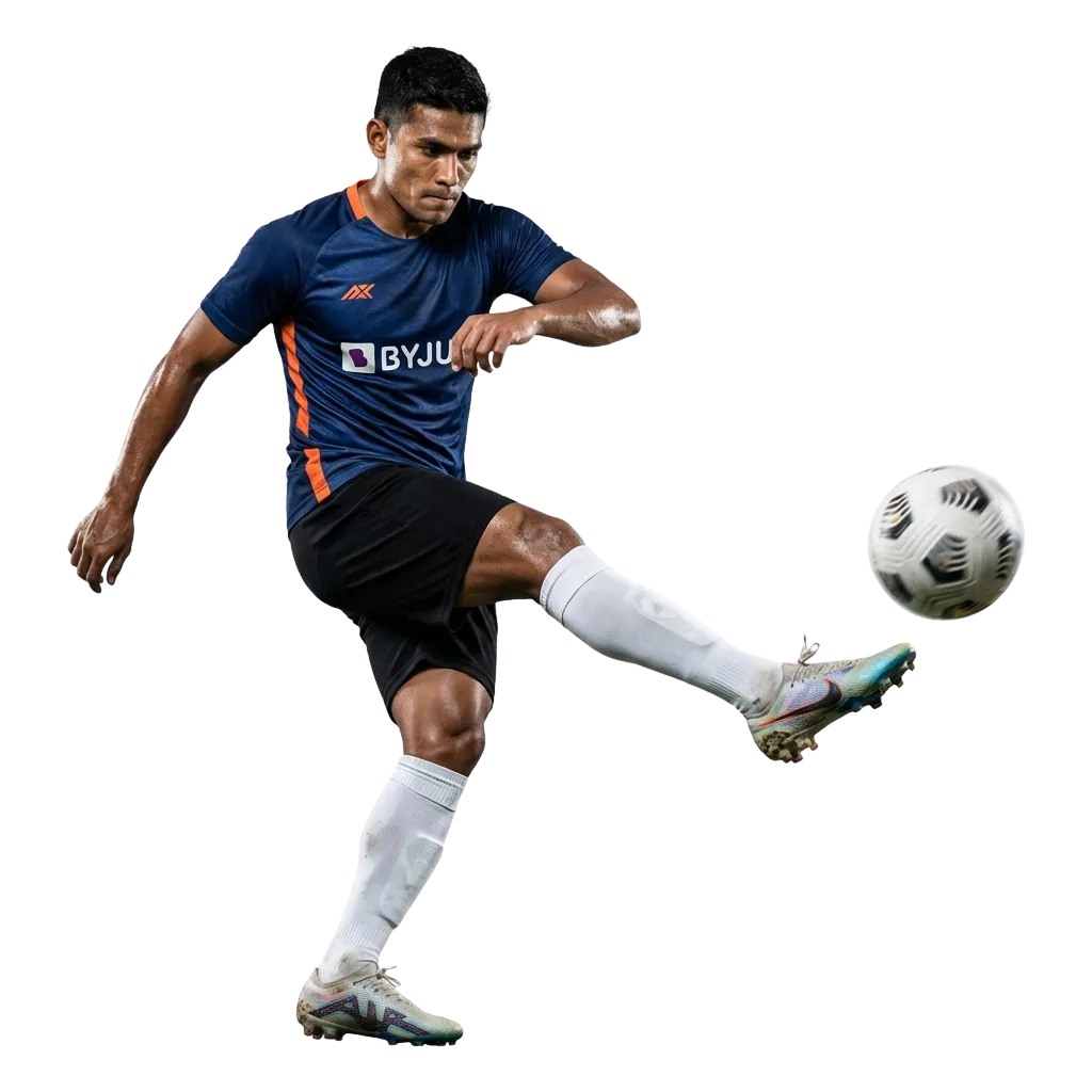 Indian football betting interface showing live odds for Premier League and Champions League matches with bonus offer