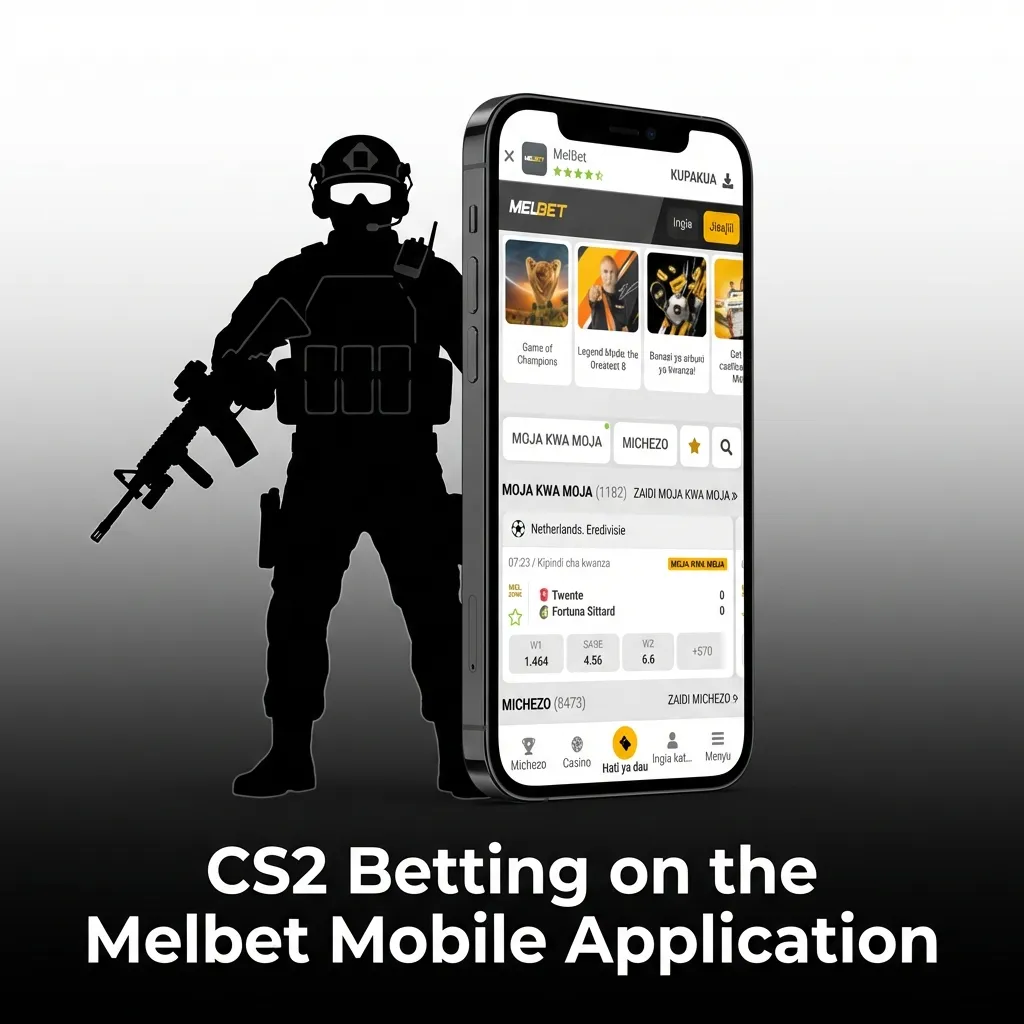 CS2 betting interface on Melbet mobile app showing esports matches and betting options on smartphone screen