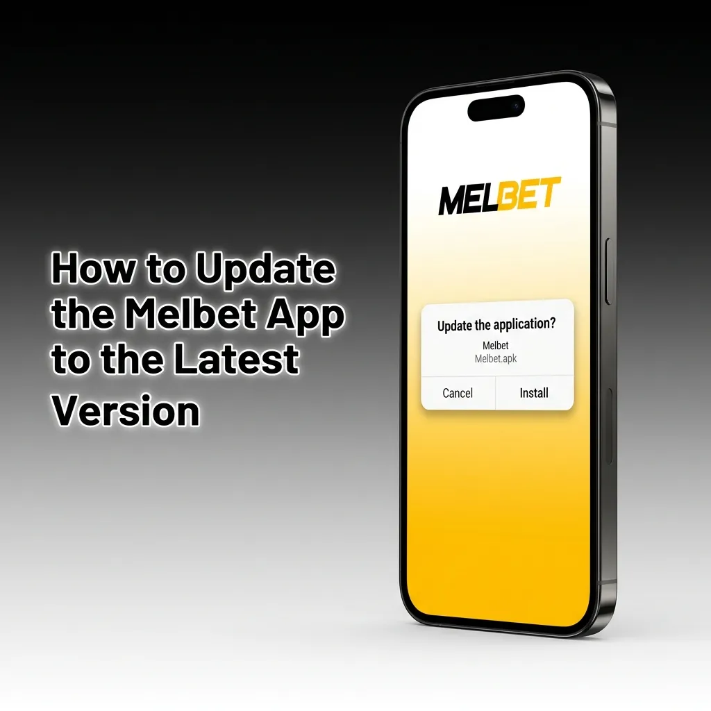 Smartphone displaying auto-updating Melbet PWA interface with refresh icon indicating seamless background updates