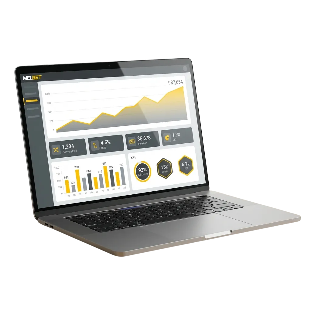Melbet Partners affiliate programme dashboard showing commission rates and earnings tracking for Indian affiliates