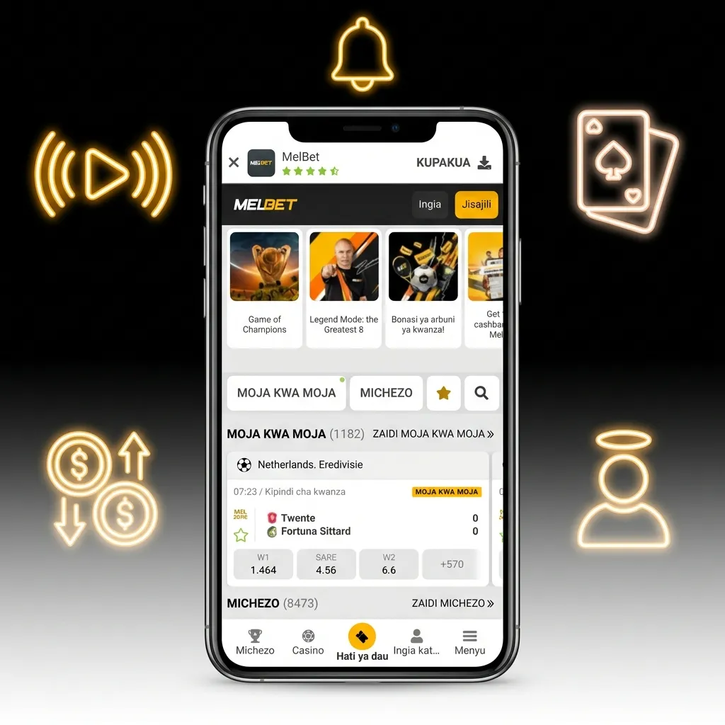 Melbet mobile app interface showing betting options, casino games, and Indian payment methods like UPI and Paytm