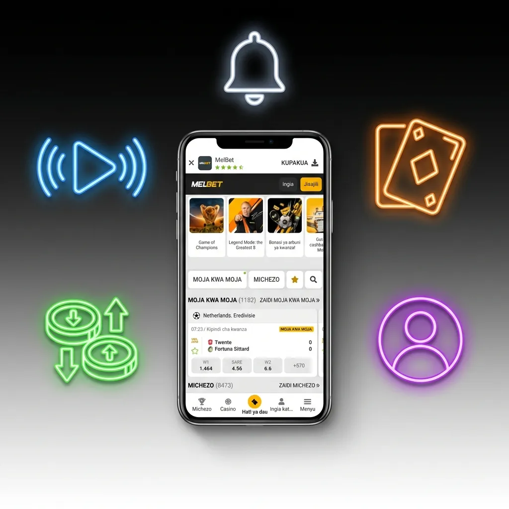 Melbet mobile app interface showing sports betting options, casino games, and payment methods including bKash and Nagad