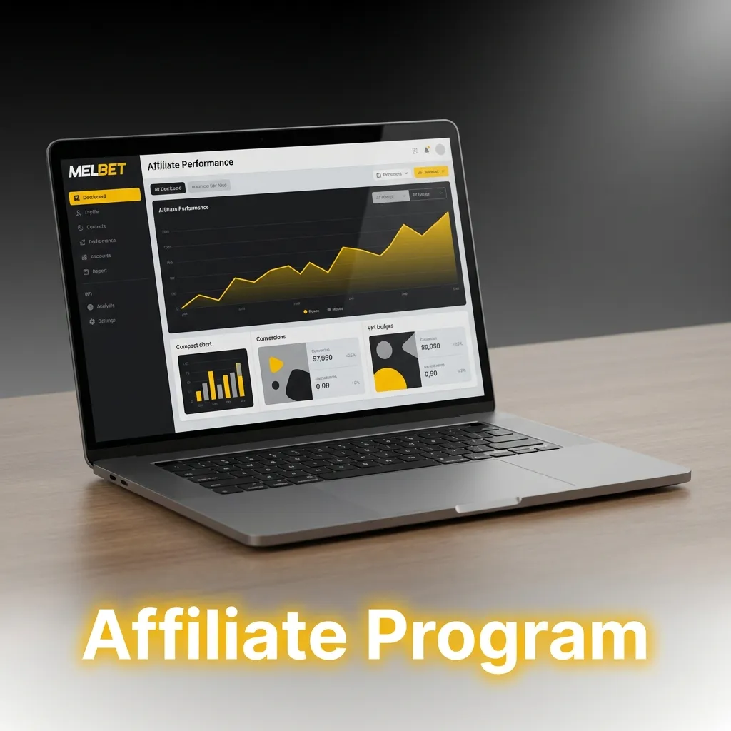 Affiliate program dashboard showing commission structure, marketing tools, and revenue tracking for promoting gaming platform