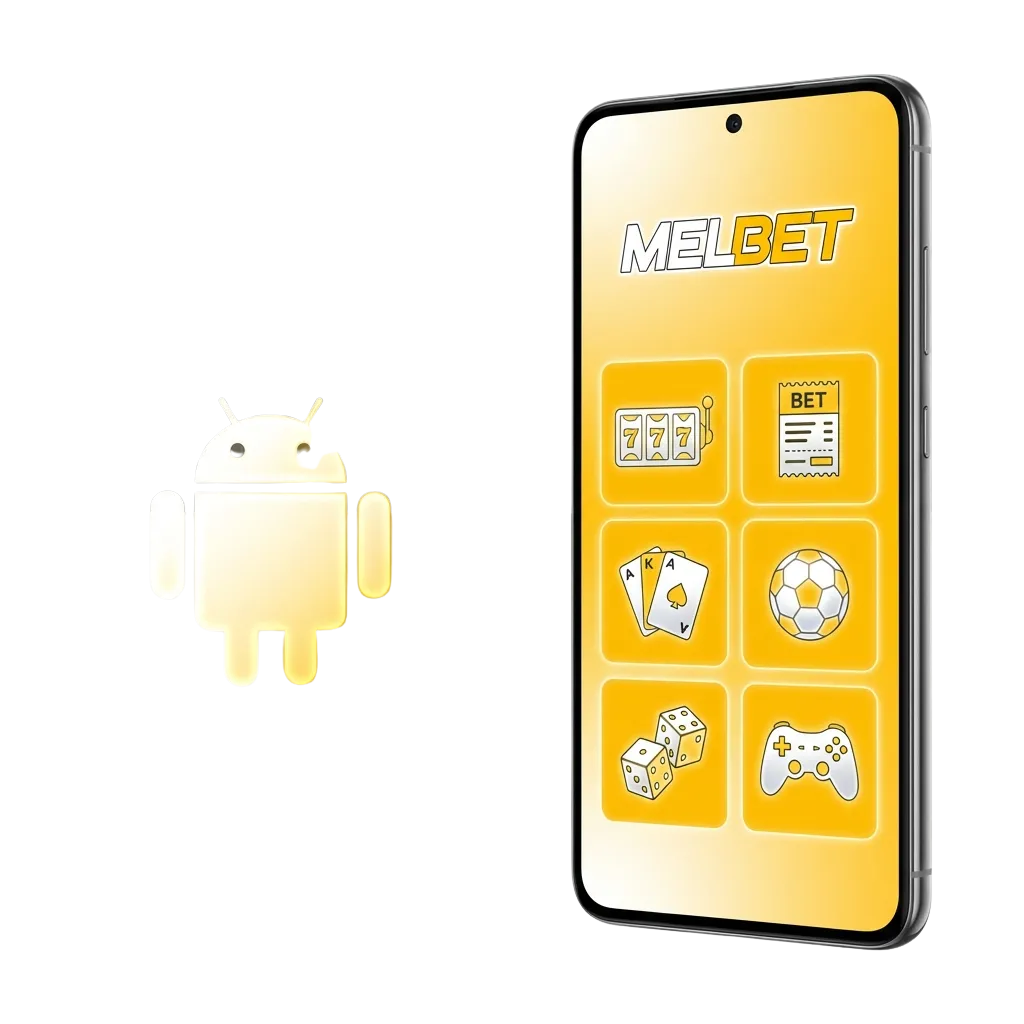 Android app interface showing mobile betting and casino games with login and registration options