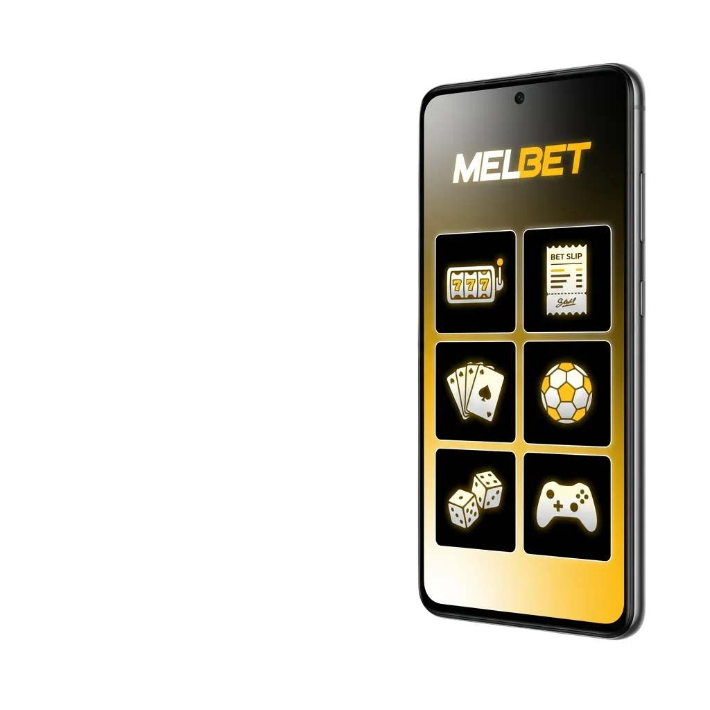 Melbet Android app interface showing mobile betting and casino games available for free download and instant play