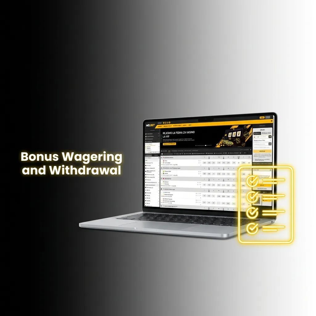 Infographic showing bonus account structure with wagering requirements, eligible bets, time limits, and withdrawal conditions.