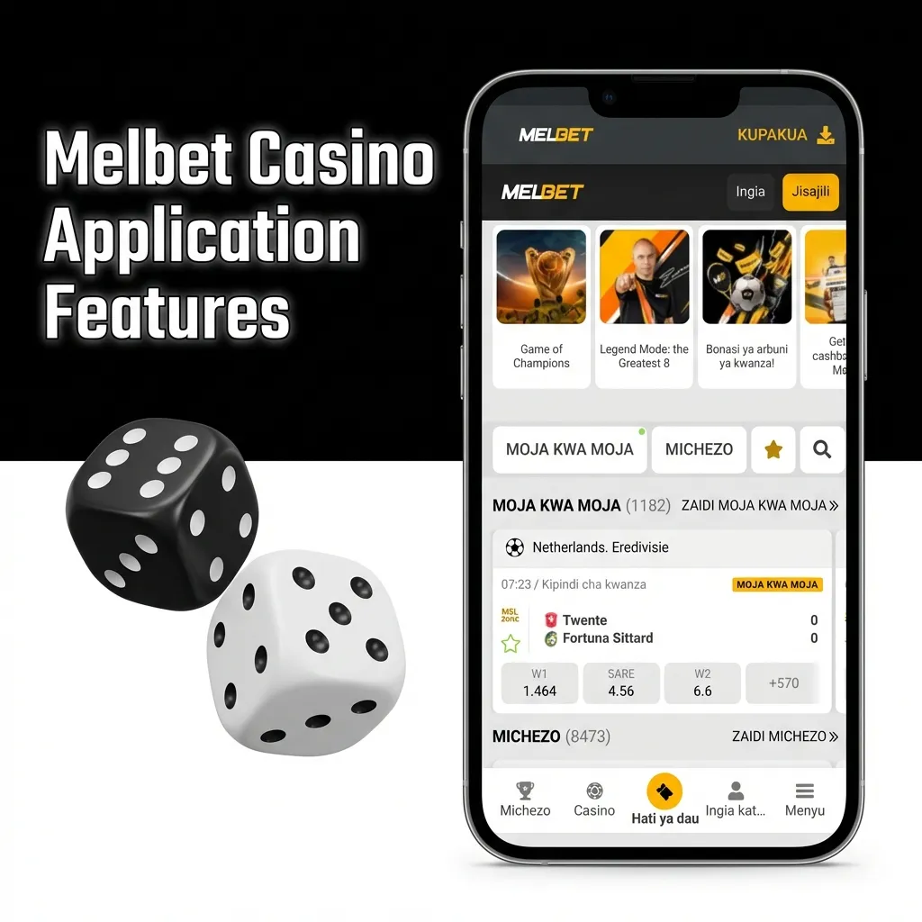 Melbet Casino app interface showing slots, table games, and live dealer options with HD streaming quality