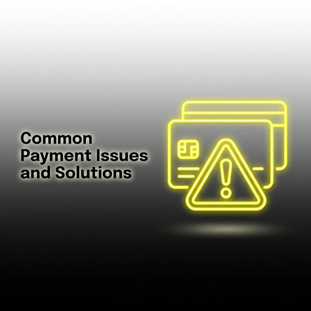 Infographic showing common payment problems like delayed deposits and rejected withdrawals with troubleshooting solutions