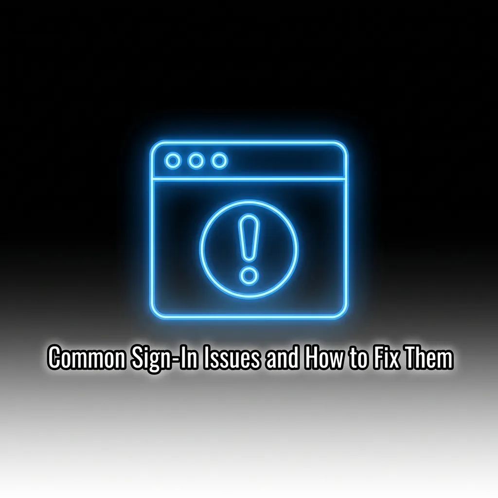 Table showing common sign-in problems like incorrect passwords and locked accounts with their corresponding solutions.