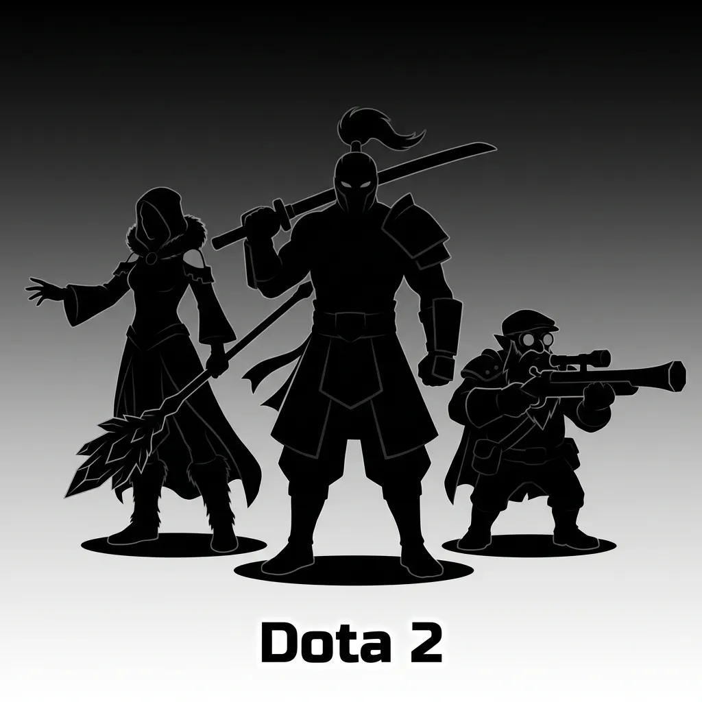 Dota 2 competitive gaming scene showing two teams of five players battling to destroy the opponent's Ancient structure