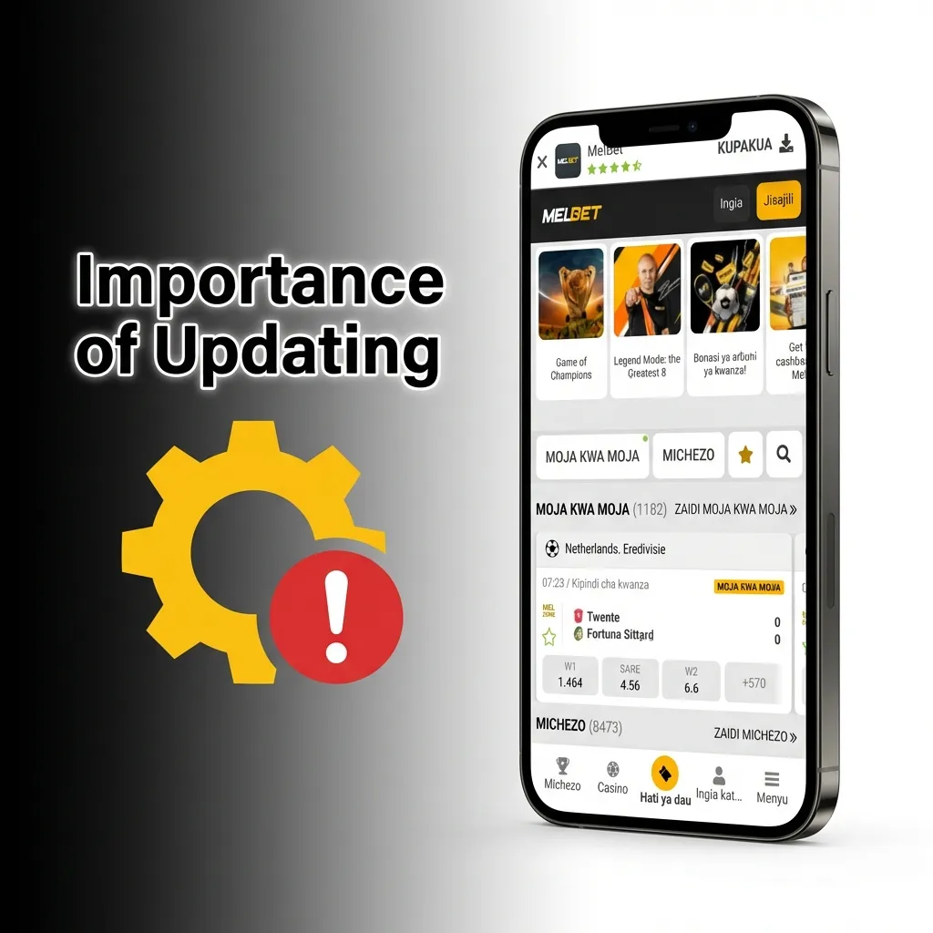 Person updating mobile app showing security shield icon and faster loading features for online betting platform