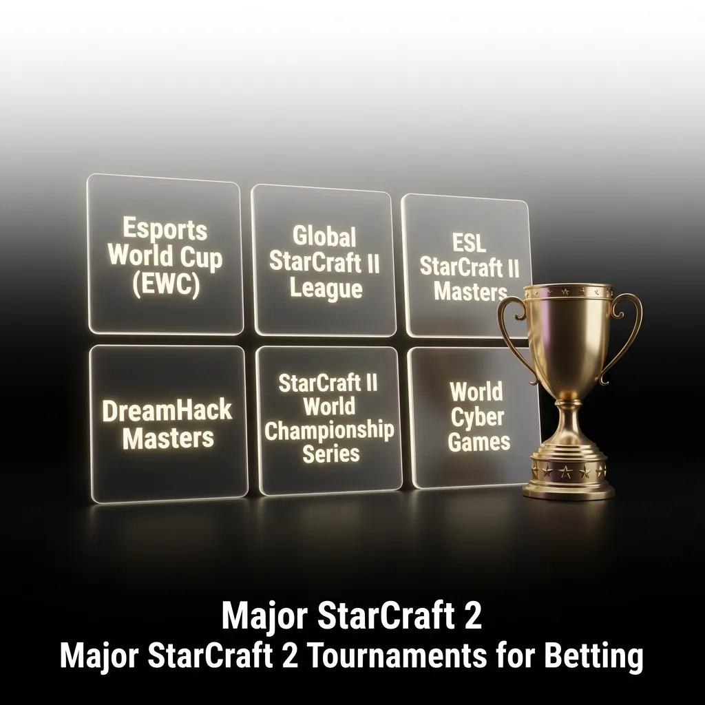Professional StarCraft 2 tournament venues and competitive gaming events with crowds and screens displaying matches