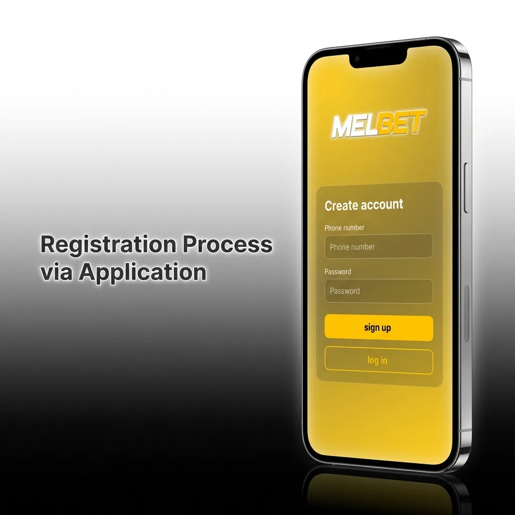 Mobile app registration screen showing step-by-step account creation process with phone, email, and password fields
