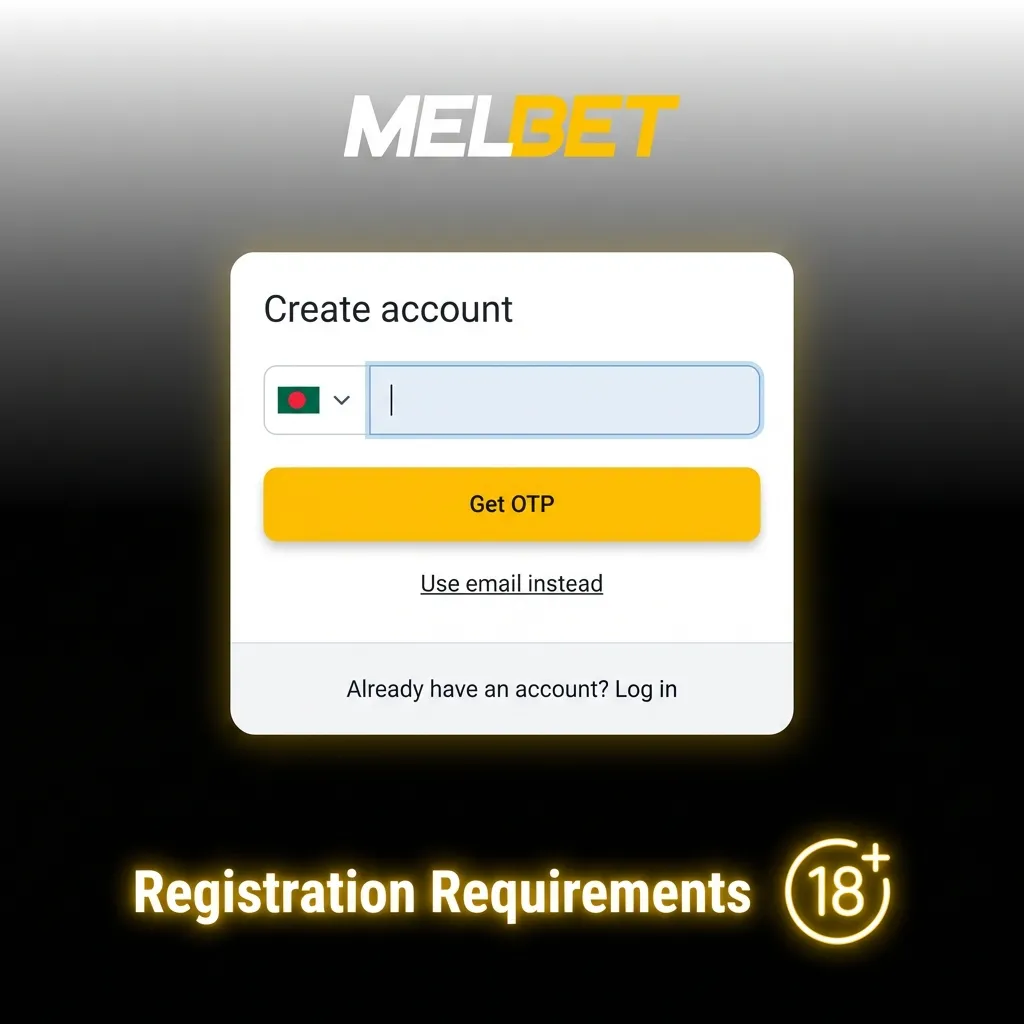 Registration requirements list showing age, account limits, verification needs, and ID compliance for Bangladesh users.