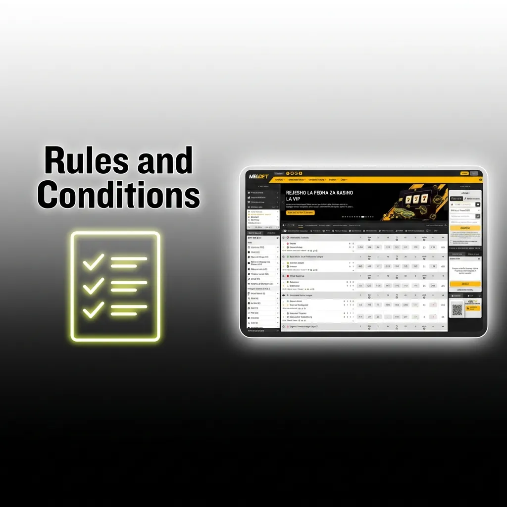 Terms of service page showing key rules: age requirements, account limits, wagering conditions, and prohibited activities.
