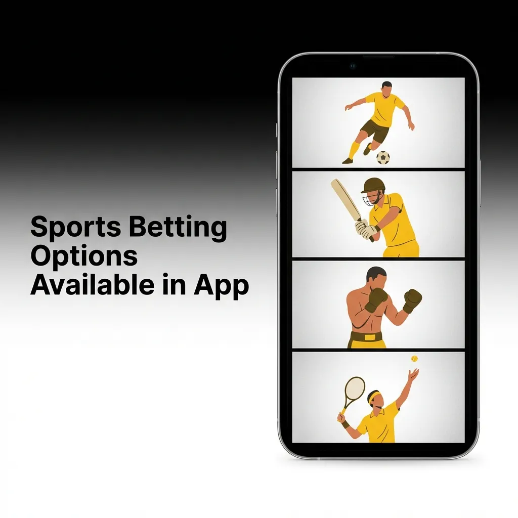 Melbet app interface showing sports betting options including cricket, football, tennis, kabaddi, and esports markets