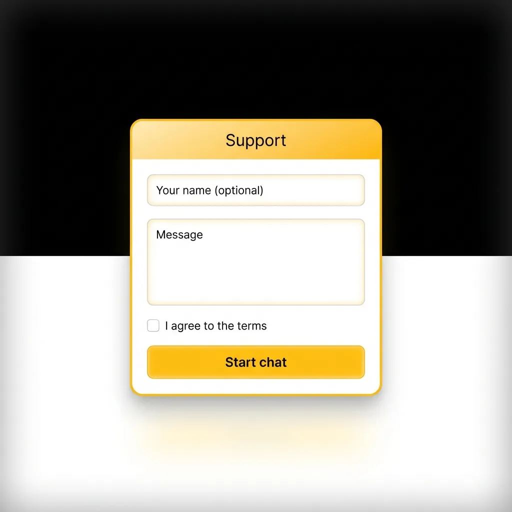 Customer support contact methods table showing 24/7 live chat, email, phone, Telegram, and WhatsApp options for desktop users.