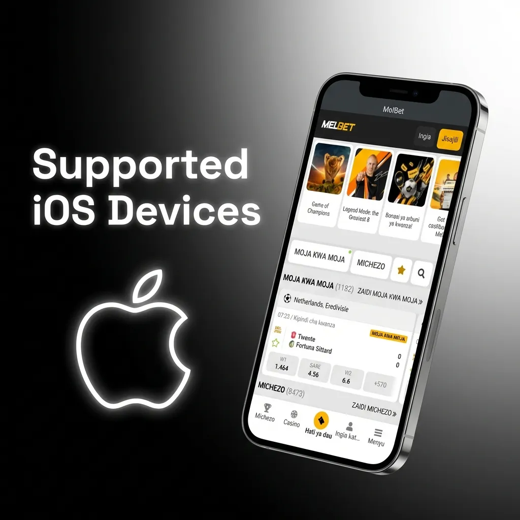 List of compatible iPhone and iPad models for Melbet app including iPhone 13, 12, 11, XS, XR, SE, 8 and recent iPads