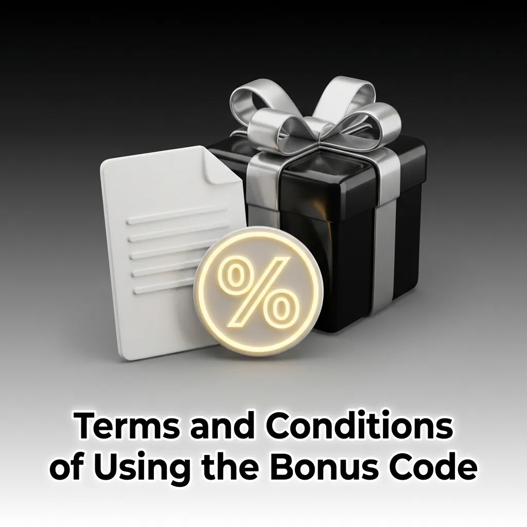 Terms and conditions for bonus code usage including age, deposit, wagering requirements, and expiration details.