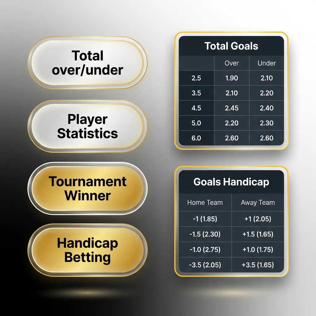 Diagram showing three betting types: Single bets for safety, Express for higher returns, and System bets for balanced risk.