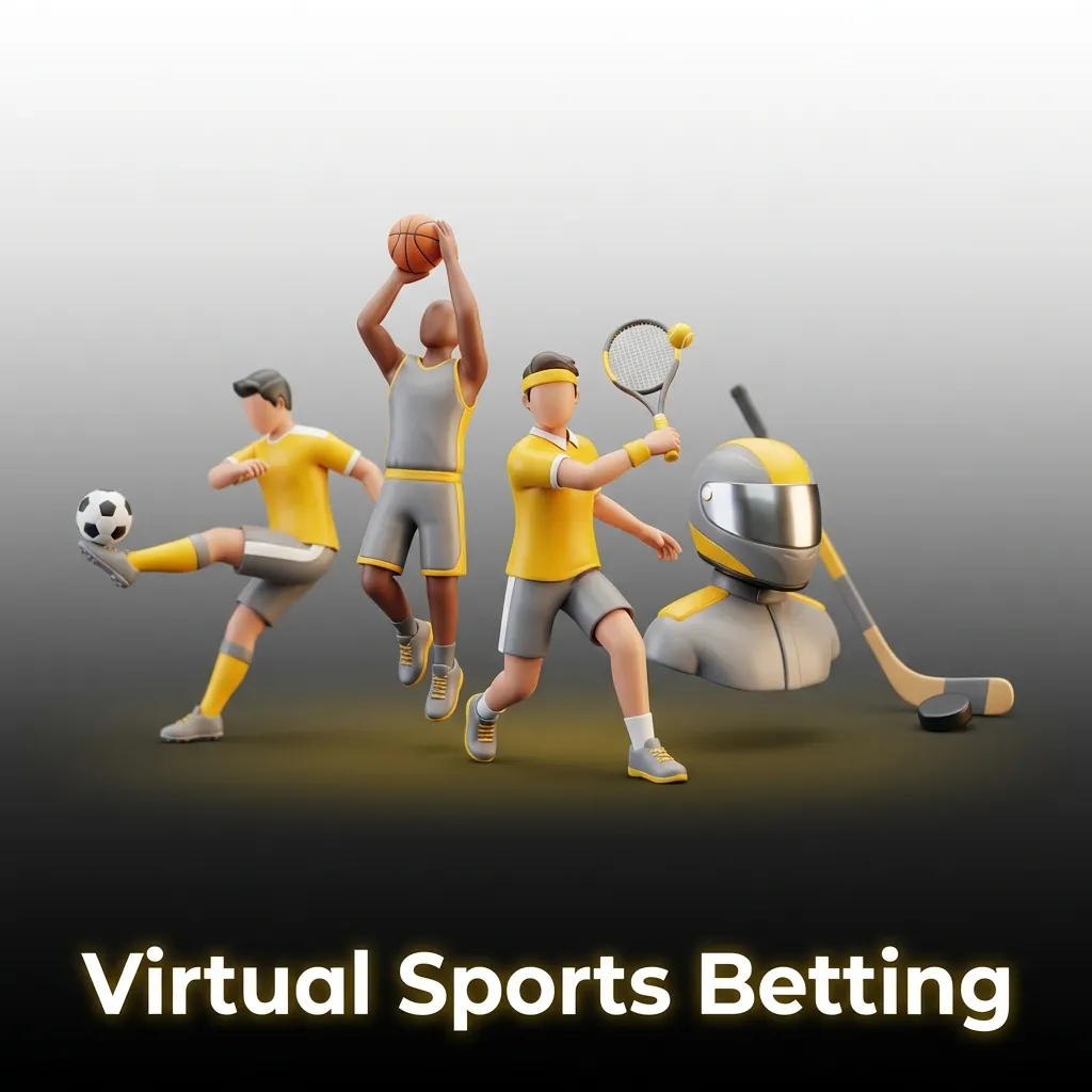 Virtual sports betting interface showing simulated football, horse racing, greyhound racing, and tennis matches