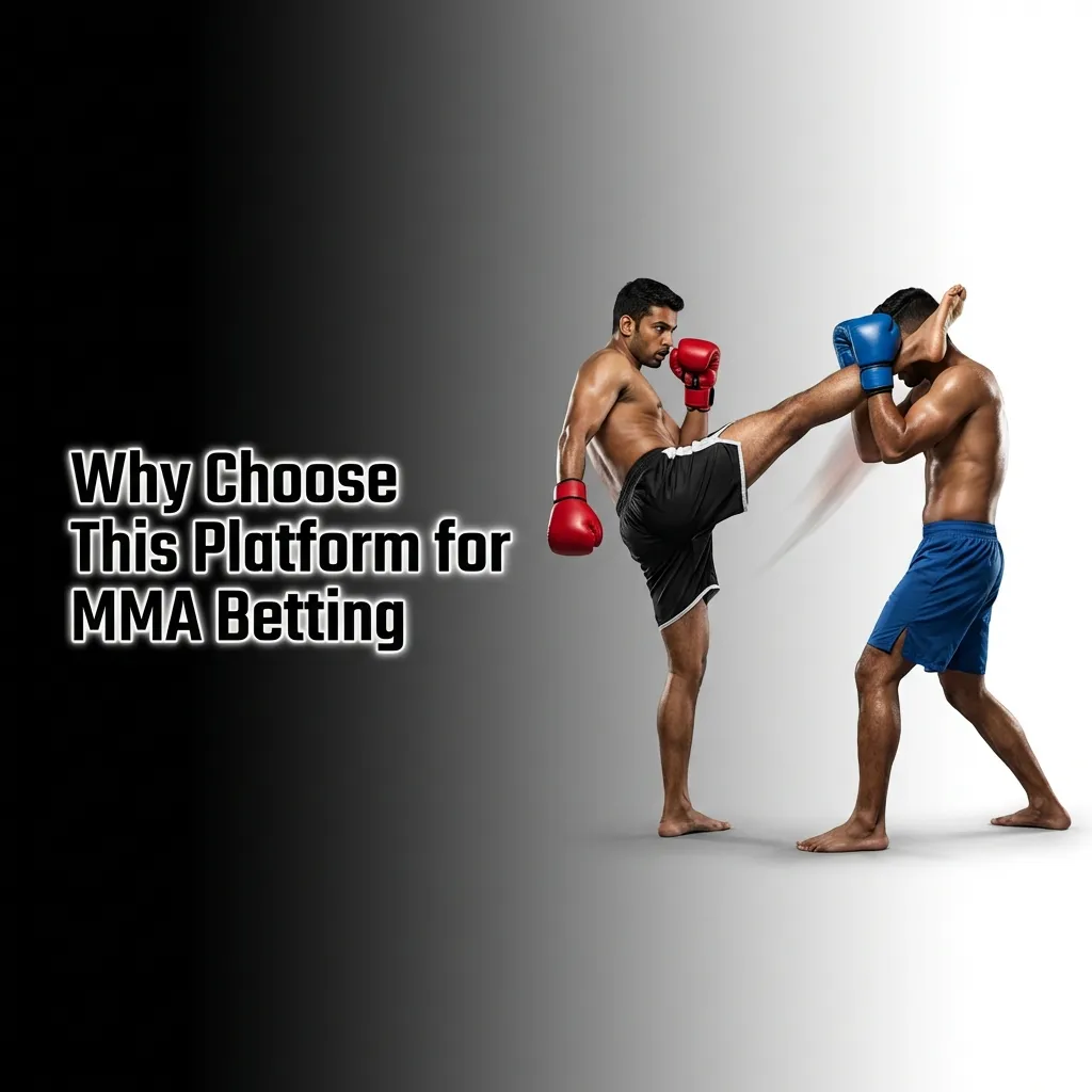 MMA betting platform interface showing fight odds, live betting options, and fighter statistics for UFC events