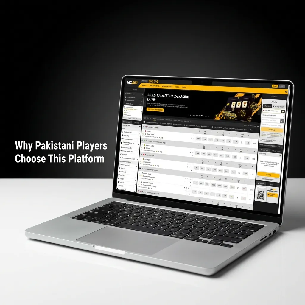 Pakistani sports betting platform showing cricket, football, kabaddi coverage with secure mobile app and live betting options