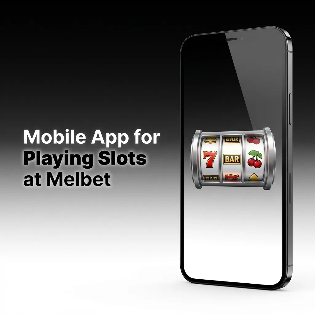 Melbet mobile app interface showing slot games menu on smartphone screen with spin button and game filters